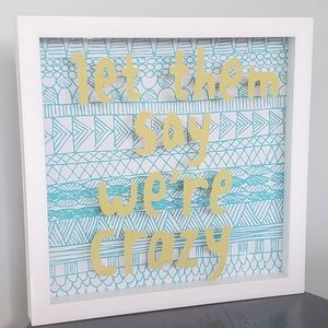 Umbra Wall Decor Sign Teal/Yellow